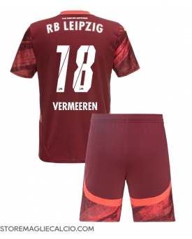 RB Leipzig Arthur Vermeeren #18 Maglia Gara Trasferta Repliche 2024-25 Bambino